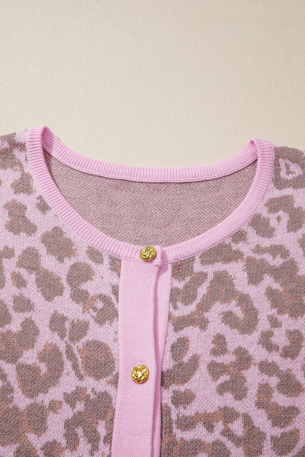 Leopard Button Down Short Sleeve Sweater Cardigan - Rooted & Reckless Co.