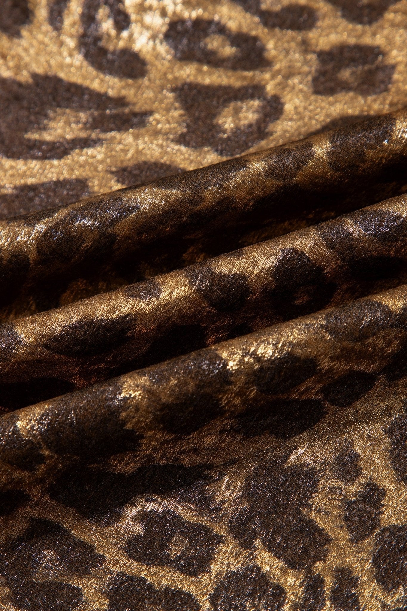 Leopard Buttoned Elastic Waist Wide Leg Pants - Rooted & Reckless Co.