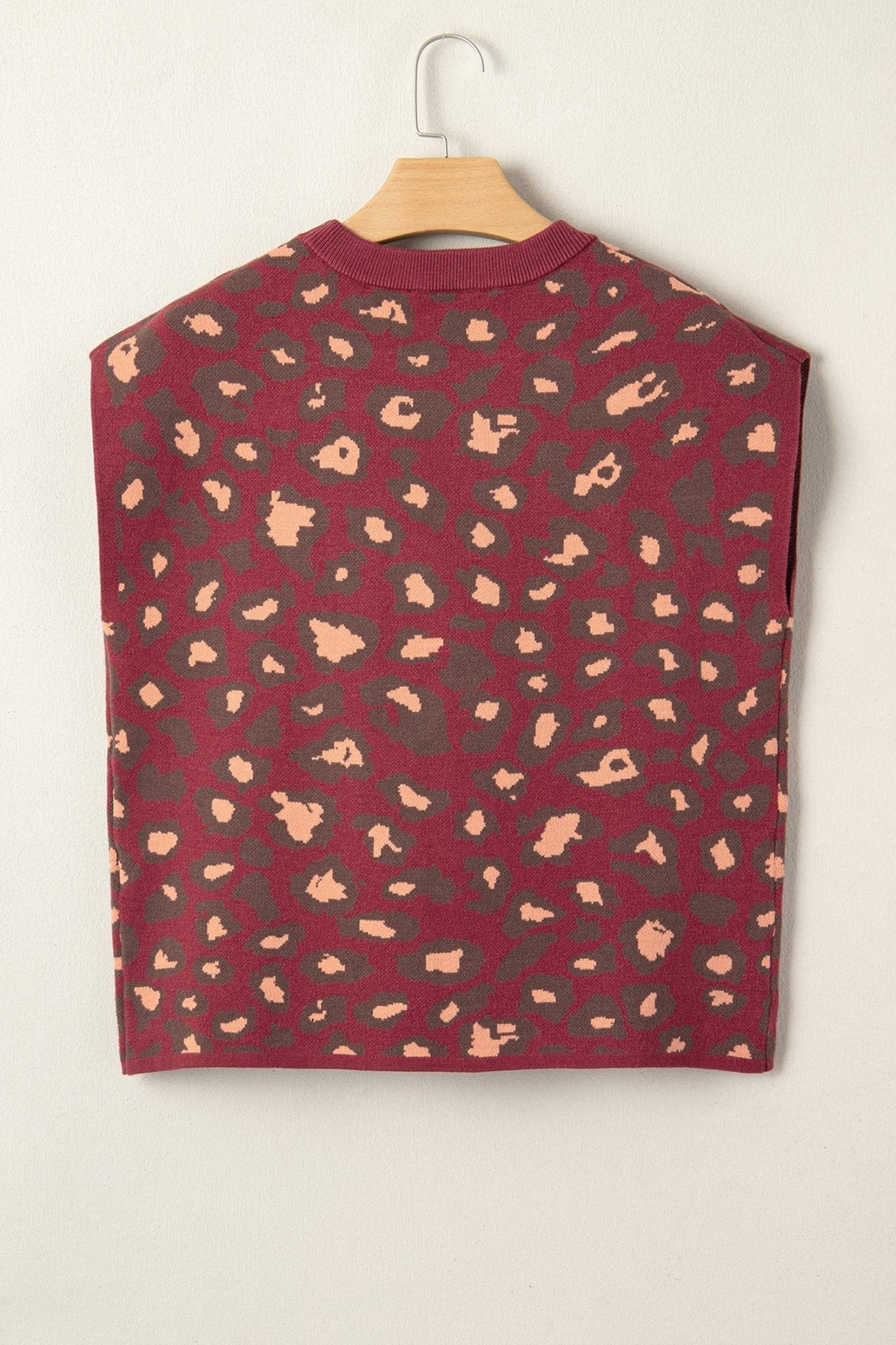 Leopard Cap Sleeve Textured Knit Top - Rooted & Reckless Co.