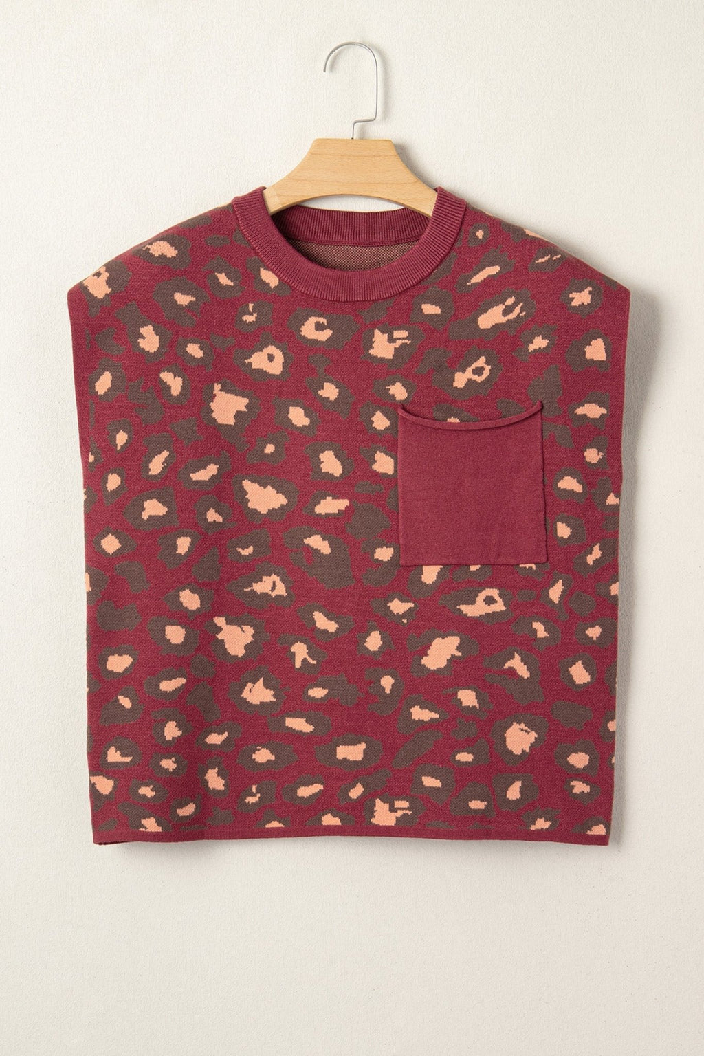 Leopard Cap Sleeve Textured Knit Top - Rooted & Reckless Co.