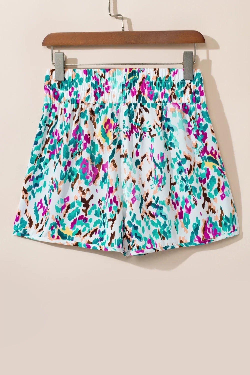Leopard & Checker High Waist Athletic Shorts - Rooted & Reckless Co.