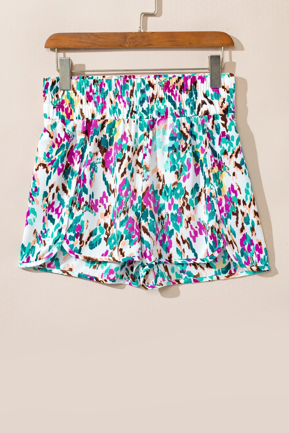 Leopard & Checker High Waist Athletic Shorts - Rooted & Reckless Co.