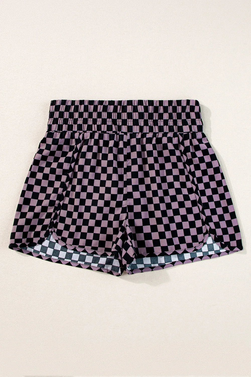 Leopard & Checker High Waist Athletic Shorts - Rooted & Reckless Co.
