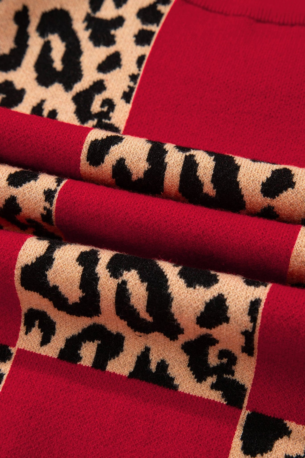 Leopard Checker Short Sleeve Knit Sweater - Rooted & Reckless Co.