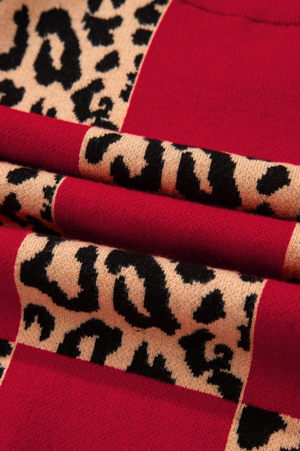 Leopard Checker Short Sleeve Knit Sweater - Rooted & Reckless Co.