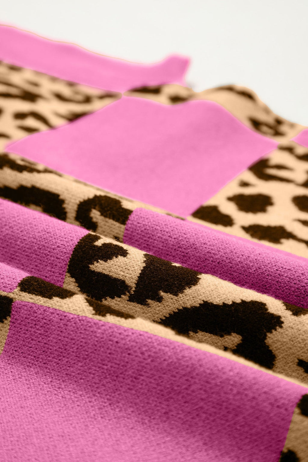 Leopard Checker Short Sleeve Knit Sweater - Rooted & Reckless Co.