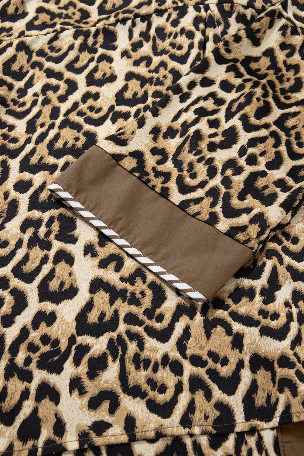 Leopard Collared 3/4 Sleeve Shirt and Pants Set - Rooted & Reckless Co.