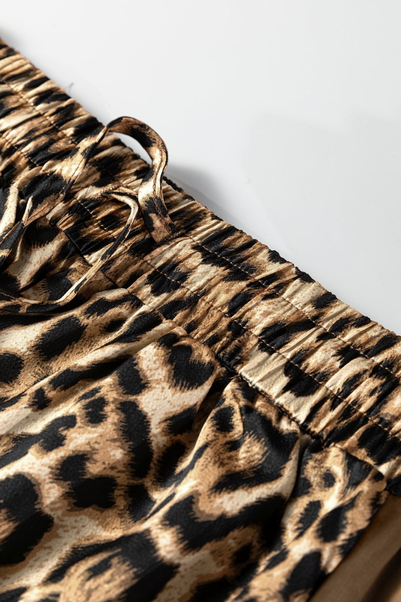 Leopard Collared 3/4 Sleeve Shirt and Pants Set - Rooted & Reckless Co.