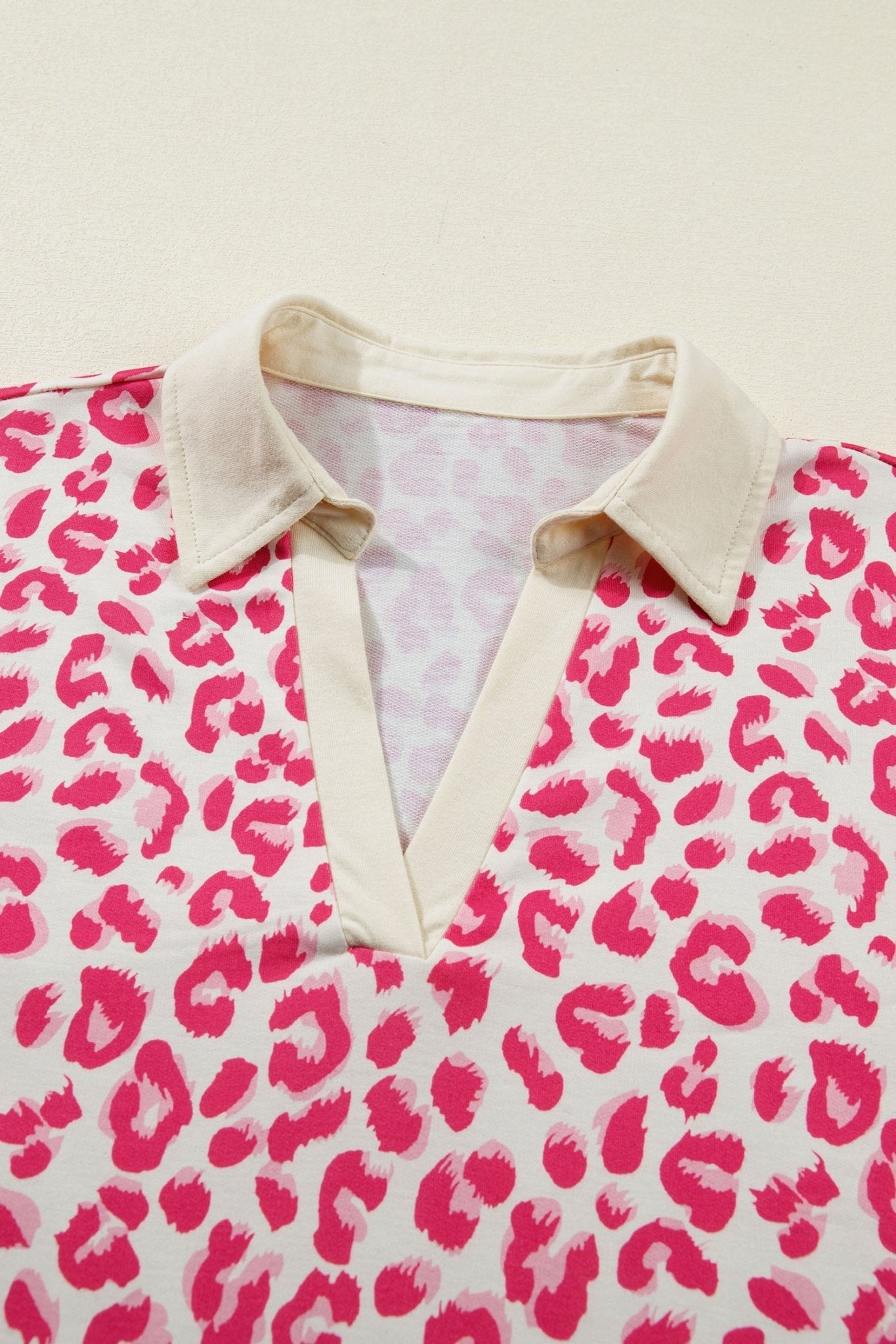 Leopard Collared V-Neck Top & Shorts Set - Rooted & Reckless Co.