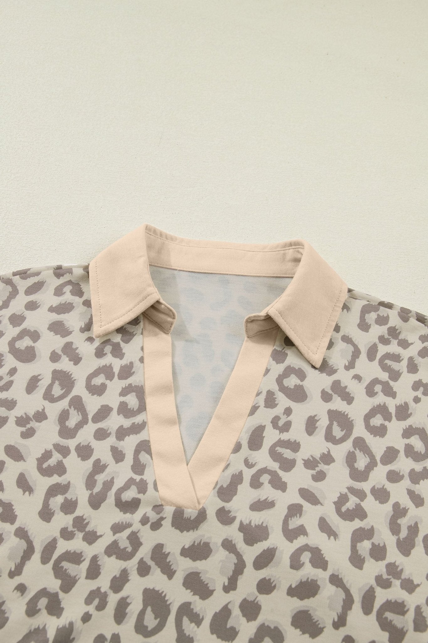 Leopard Collared V-Neck Top & Shorts Set - Rooted & Reckless Co.