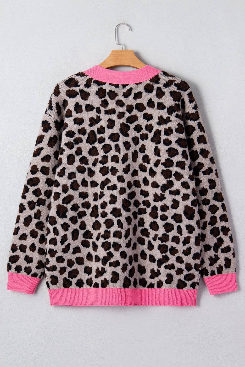 Leopard Colorblock Button Down Oversize Cardigan - Rooted & Reckless Co.