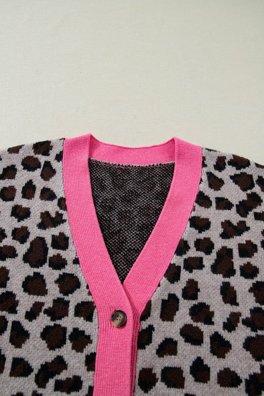 Leopard Colorblock Button Down Oversize Cardigan - Rooted & Reckless Co.