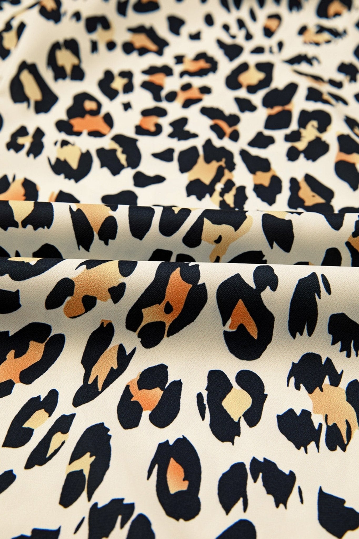 Leopard Colorblock Contrast V-Neck Short Sleeve Blouse - Rooted & Reckless Co.