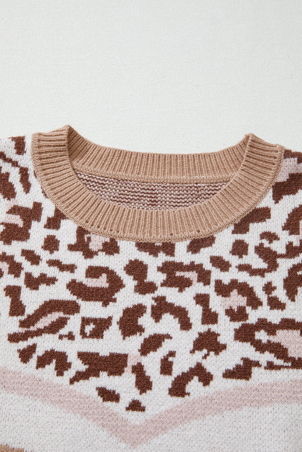Leopard Colorblock Puff Sleeve Sweater - Rooted & Reckless Co.