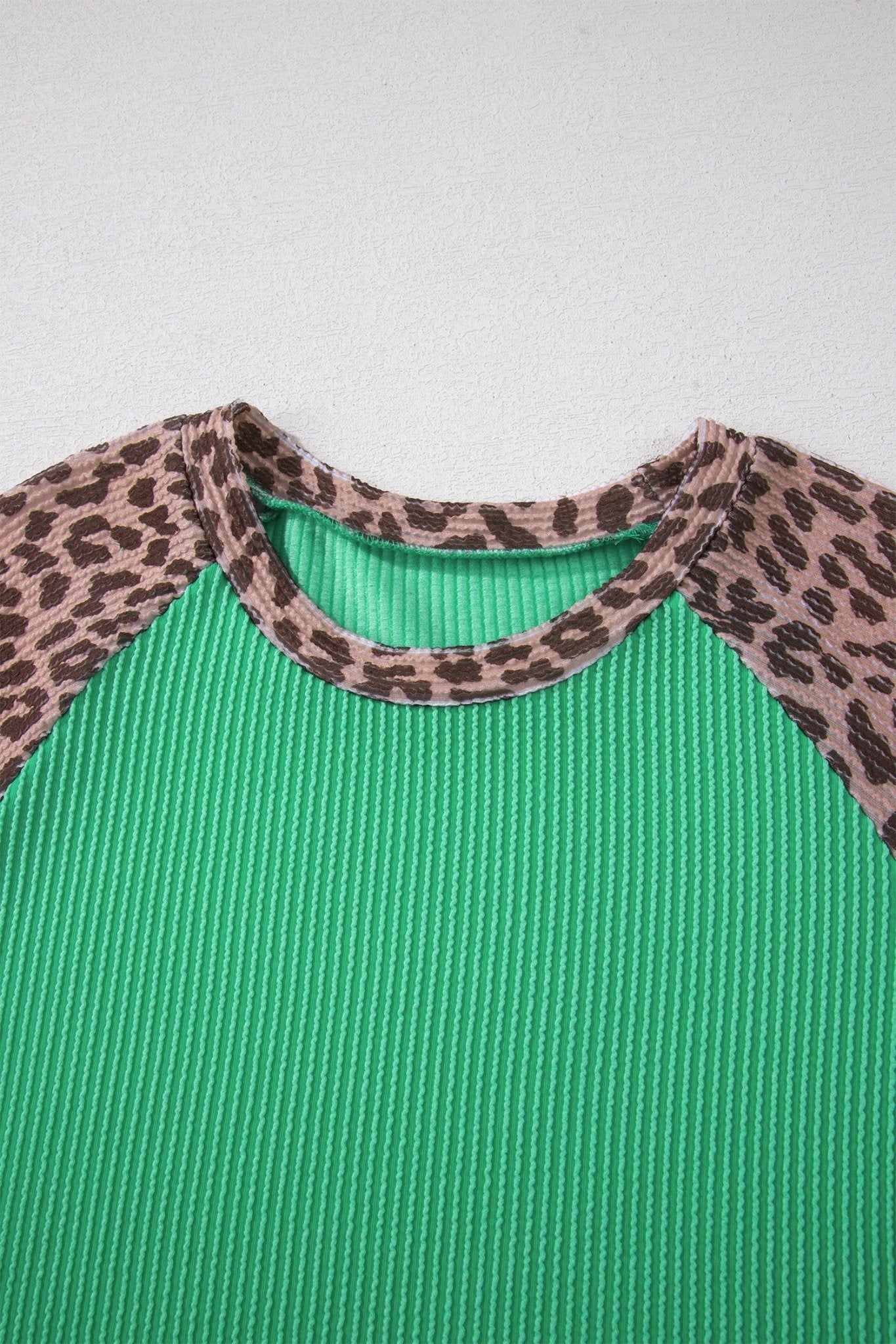 Leopard Colorblock Raglan Short Sleeve Tee - Rooted & Reckless Co.