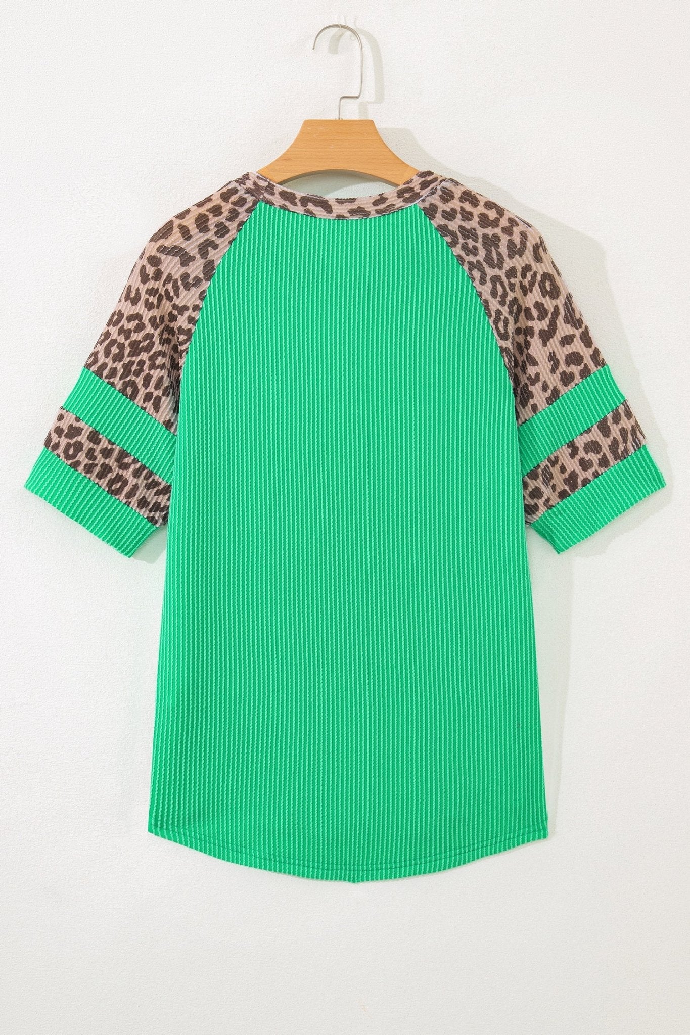 Leopard Colorblock Raglan Short Sleeve Tee - Rooted & Reckless Co.