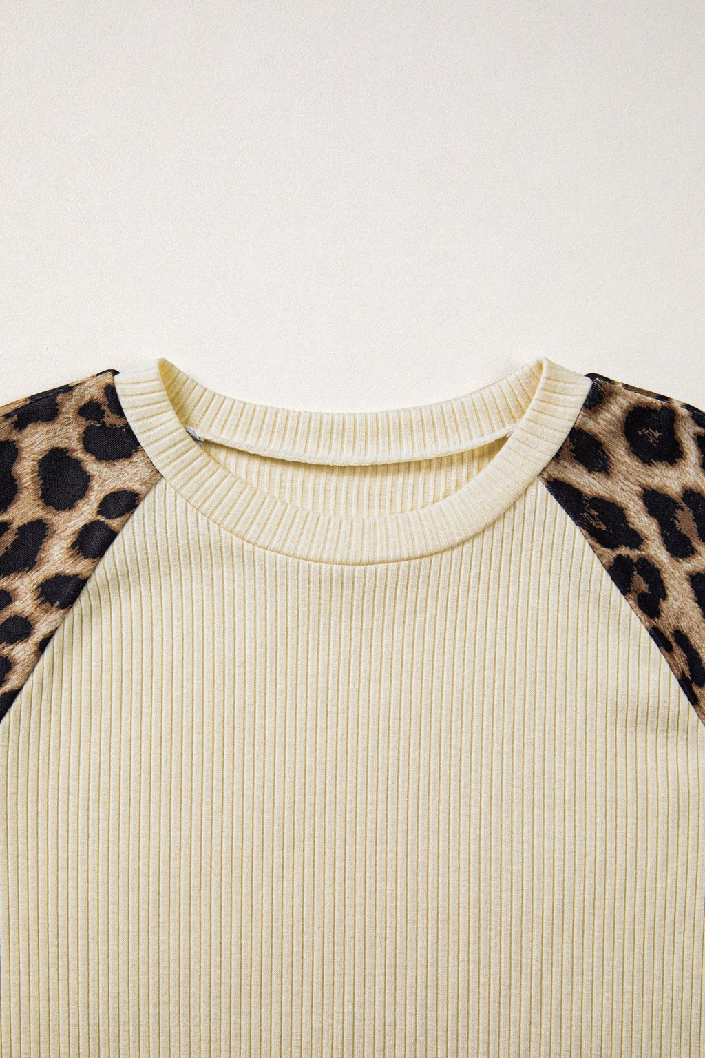 Leopard Colorblock Ribbed Raglan Short Sleeve Tee - Rooted & Reckless Co.