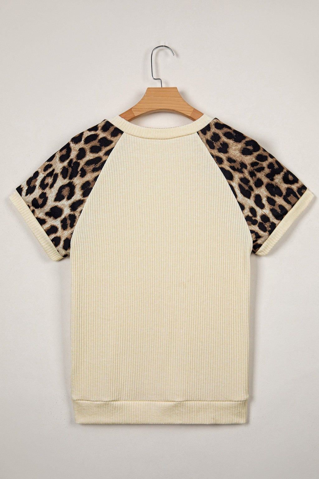 Leopard Colorblock Ribbed Raglan Short Sleeve Tee - Rooted & Reckless Co.