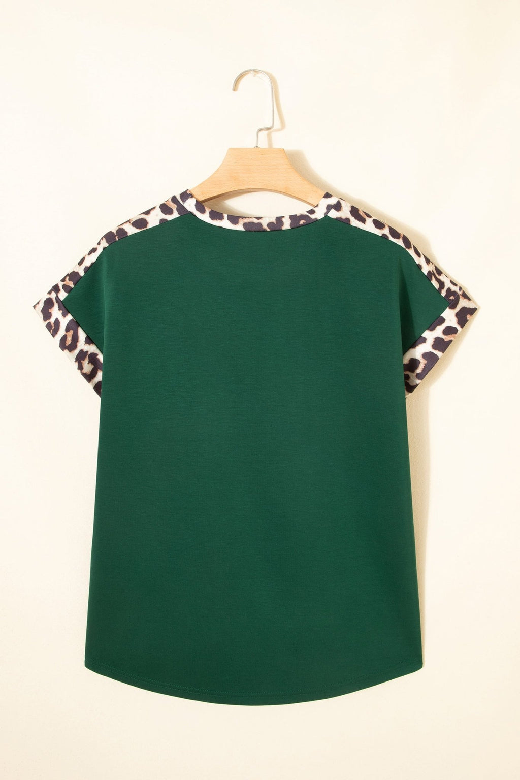 Leopard Colorblock Round Neck Short Sleeve T-Shirt - Rooted & Reckless Co.