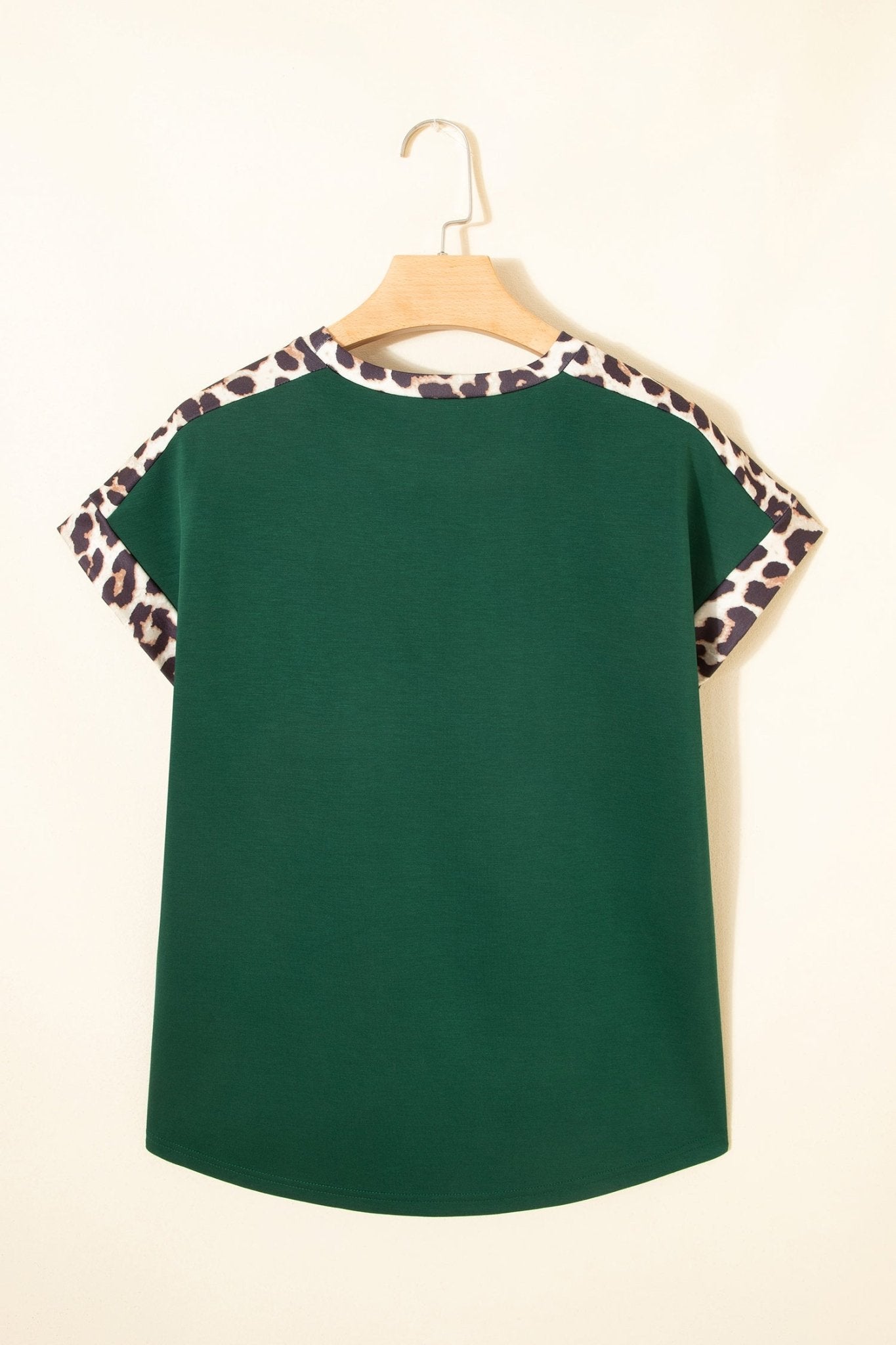 Leopard Colorblock Round Neck Short Sleeve T-Shirt - Rooted & Reckless Co.