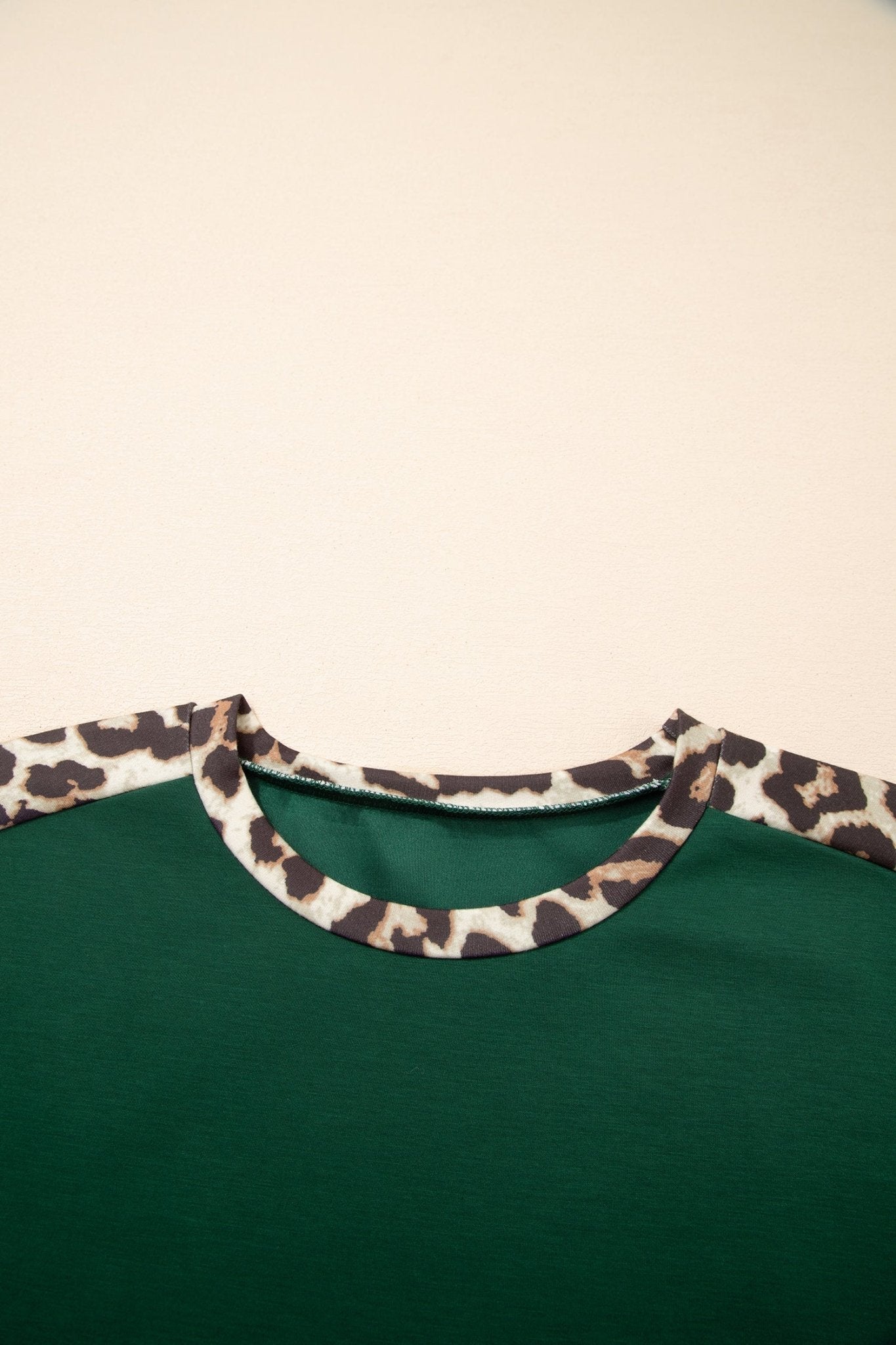 Leopard Colorblock Round Neck Short Sleeve T-Shirt - Rooted & Reckless Co.
