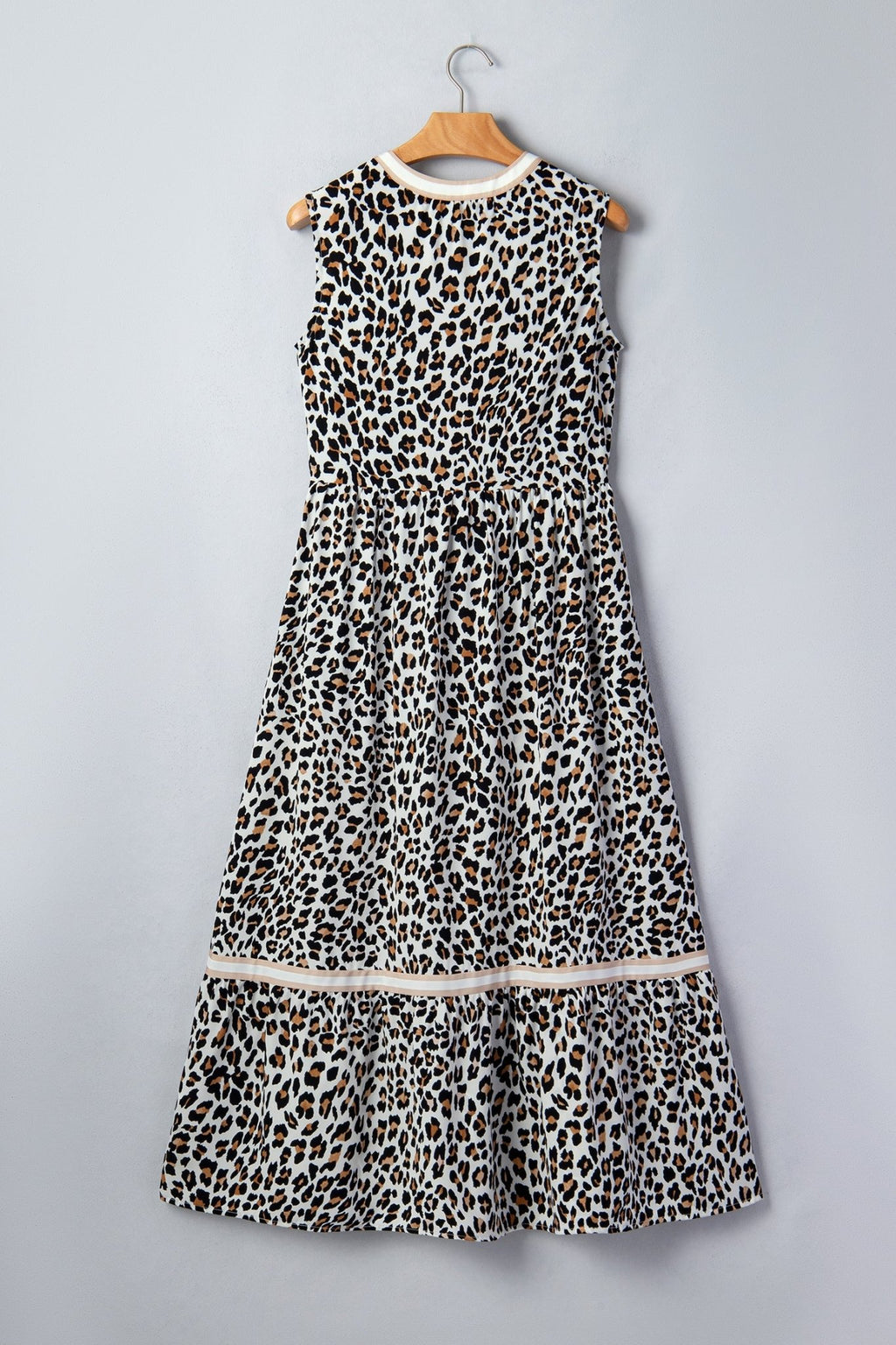 Leopard Colorblock Sleeveless Midi Dress - Rooted & Reckless Co.