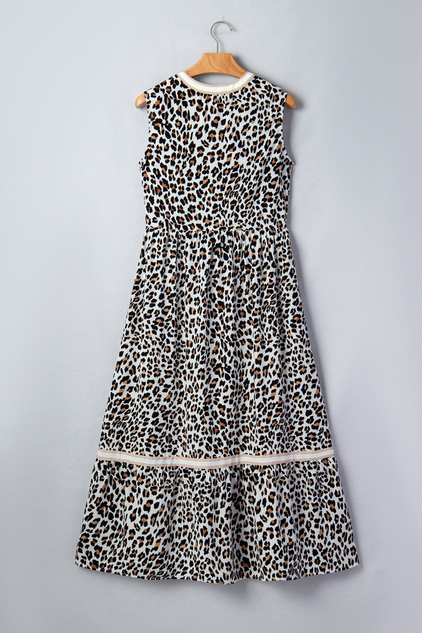 Leopard Colorblock Sleeveless Midi Dress - Rooted & Reckless Co.