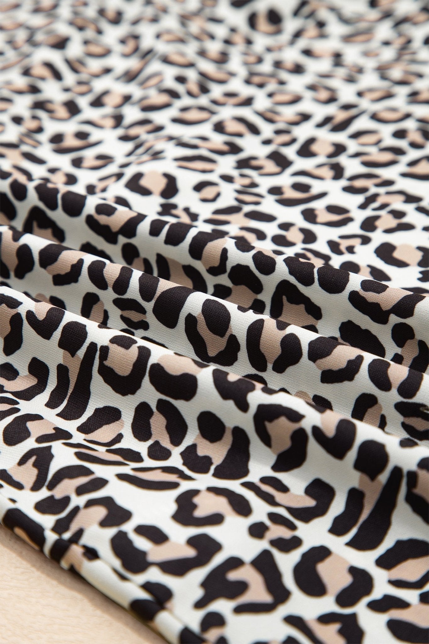 Leopard Colorblock Stripe V-Neck Short Sleeve Blouse - Rooted & Reckless Co.