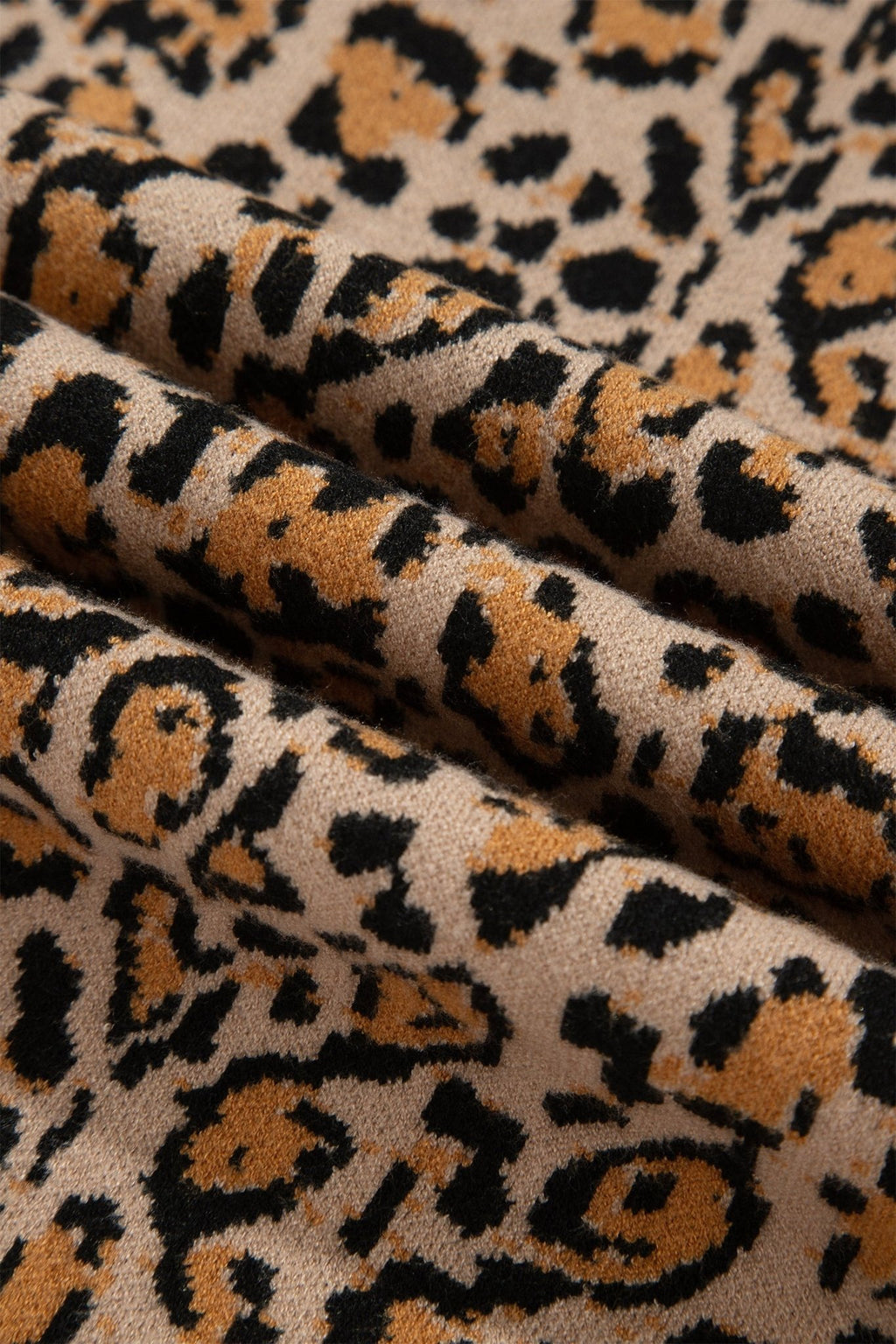 Leopard Contrast Collared Button Front Cardigan - Rooted & Reckless Co.