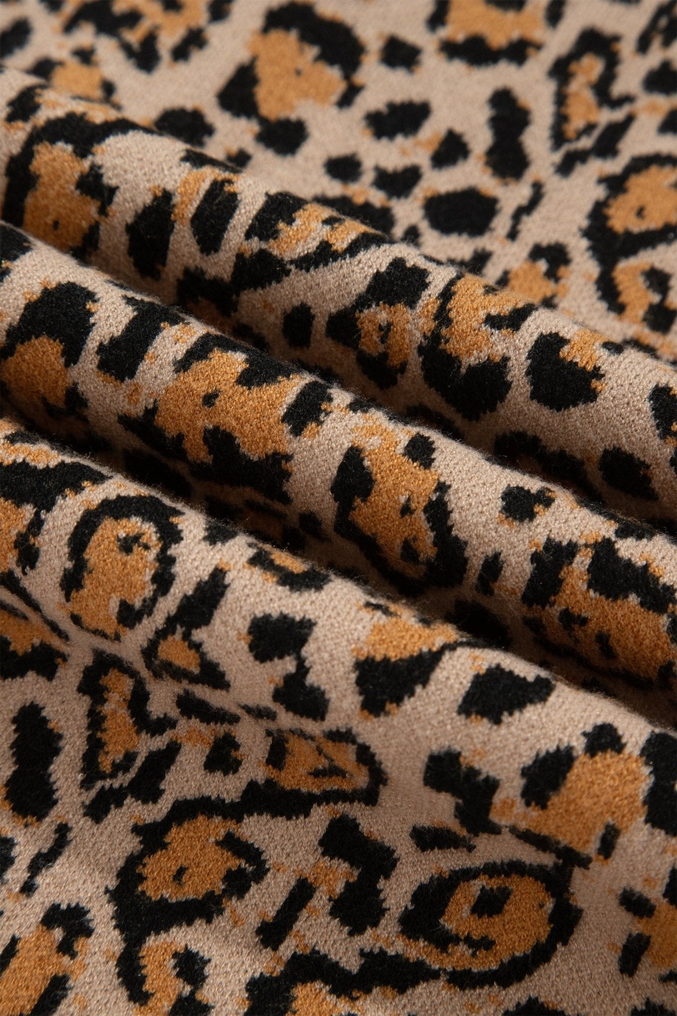 Leopard Contrast Collared Button Front Cardigan - Rooted & Reckless Co.