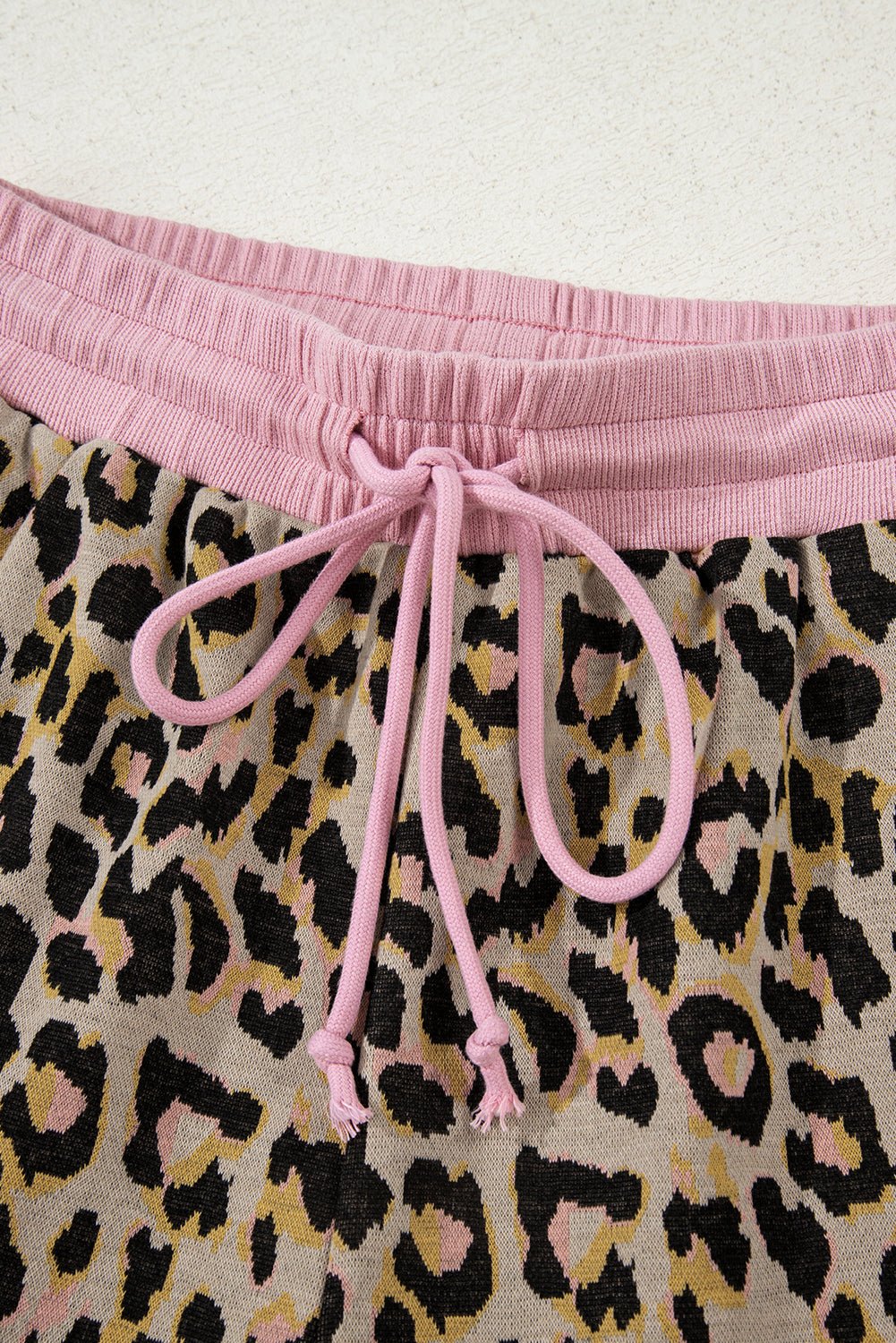 Leopard Contrast Edge Pullover and Shorts Set - Rooted & Reckless Co.