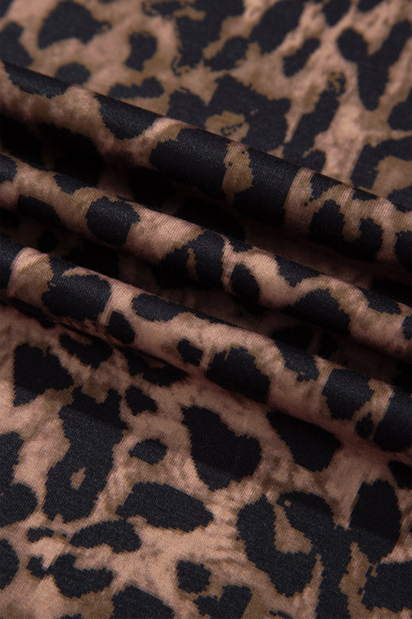 Leopard Contrast Stripe Hoodie & Drawstring Pants Set - Rooted & Reckless Co.