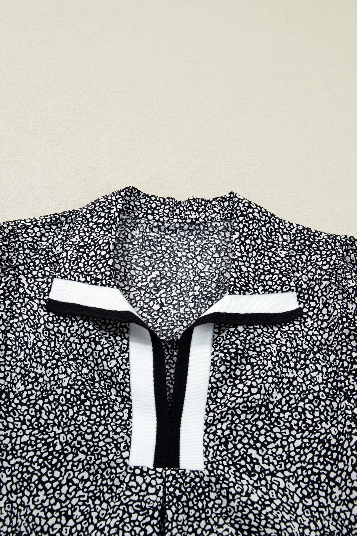 Leopard Contrast Stripe Polo Collar Dress - Rooted & Reckless Co.