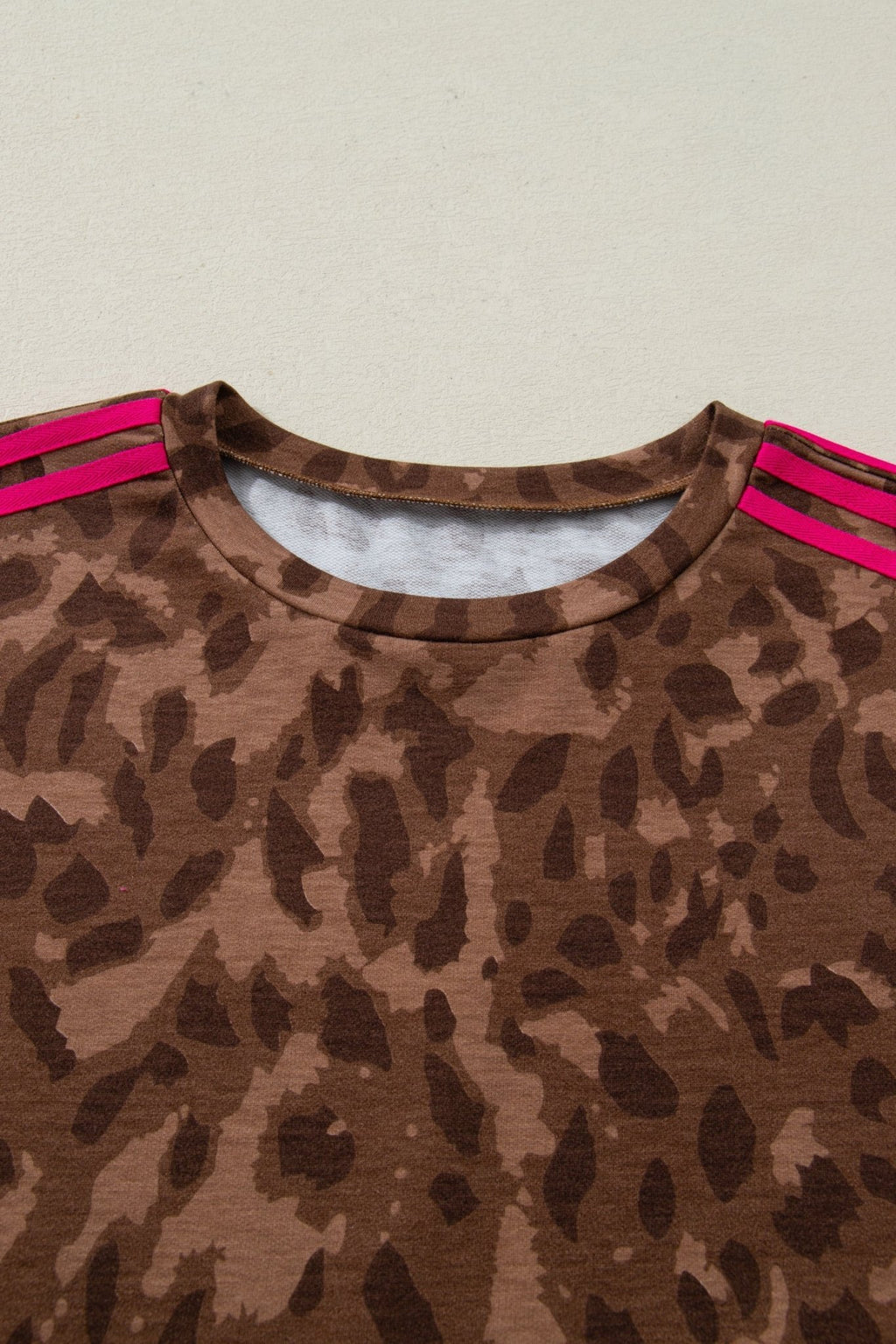 Leopard Contrast Stripe Tee & Shorts Set - Rooted & Reckless Co.