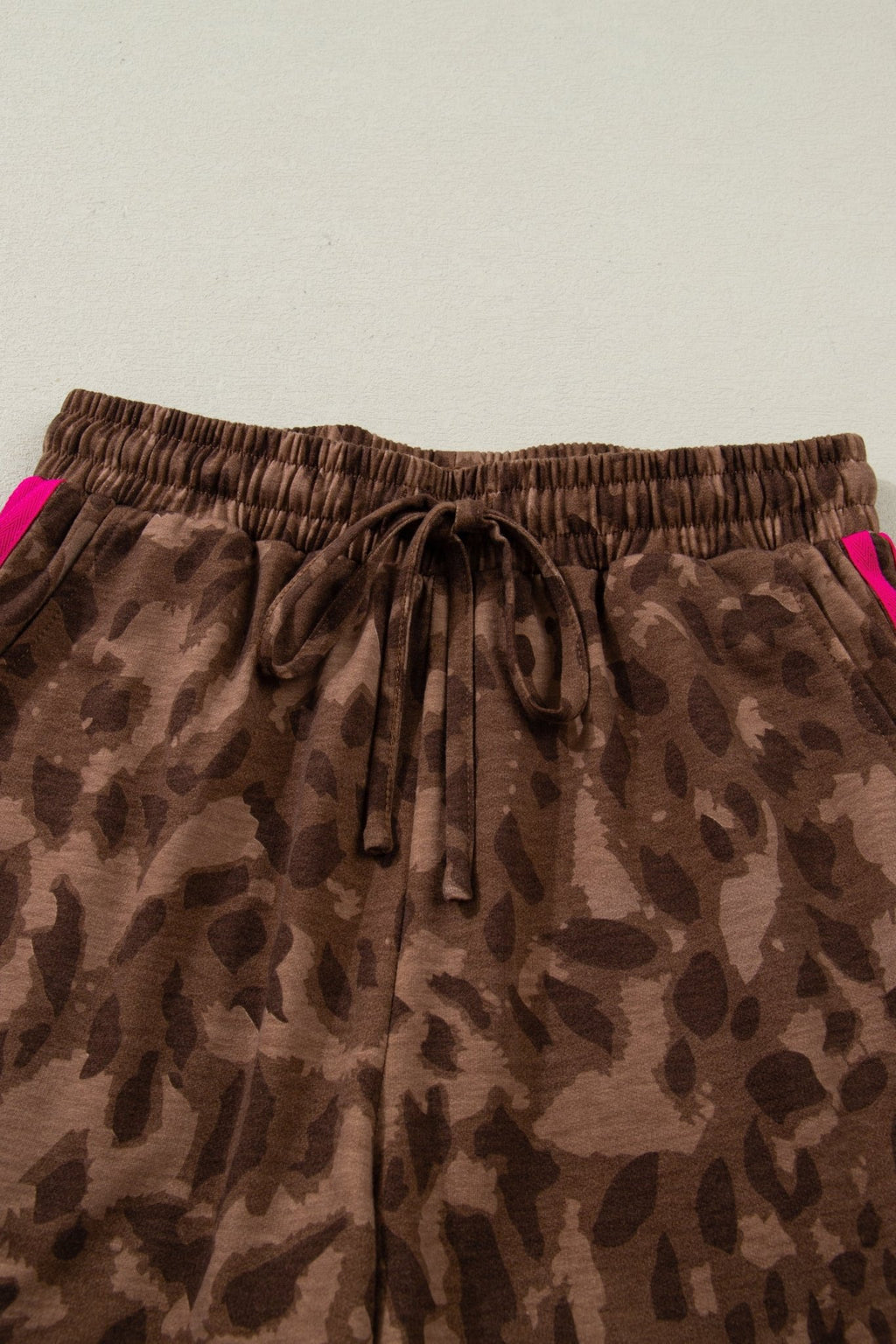 Leopard Contrast Stripe Tee & Shorts Set - Rooted & Reckless Co.
