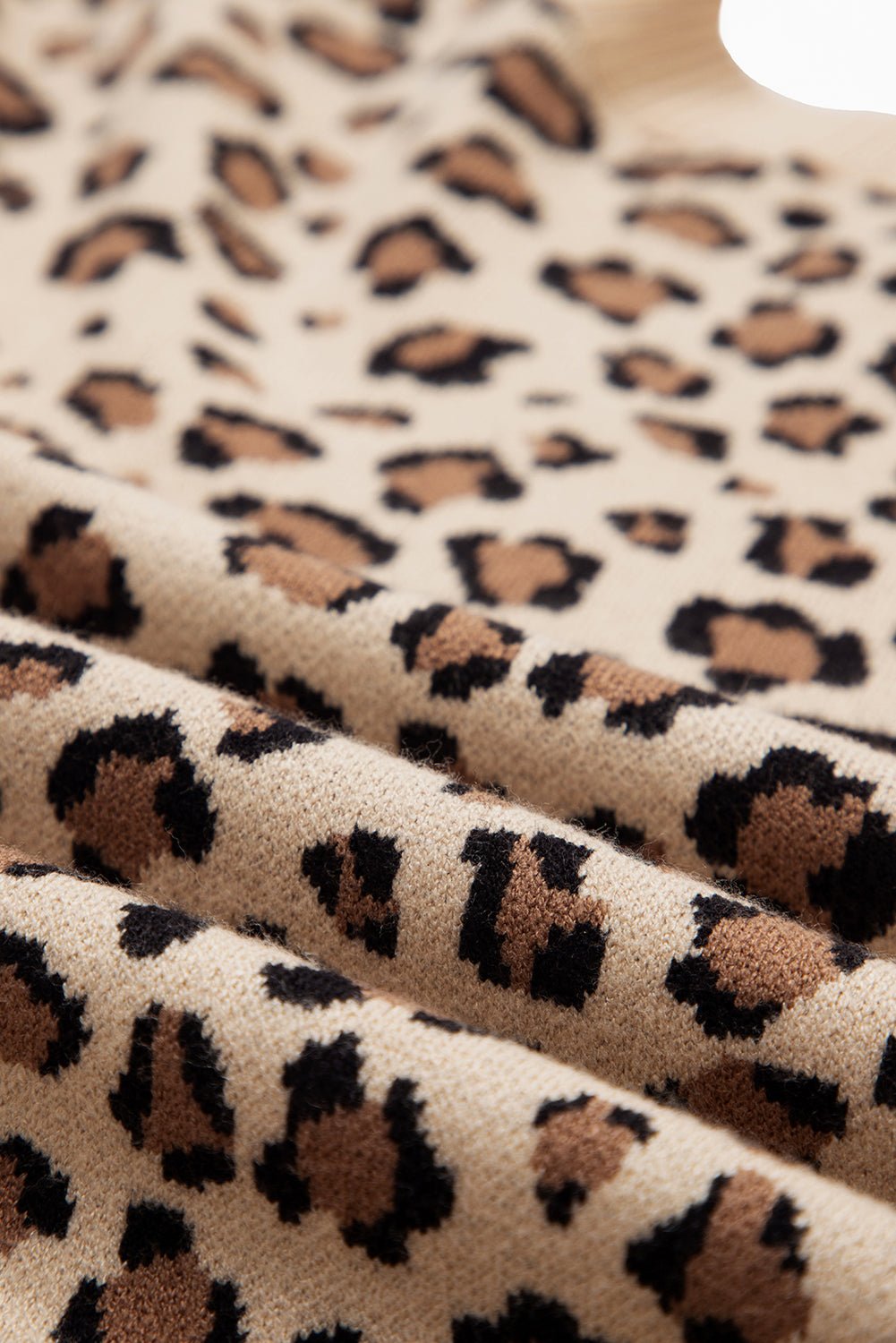 Leopard Contrast Trim Dolman Sleeve Sweater - Rooted & Reckless Co.
