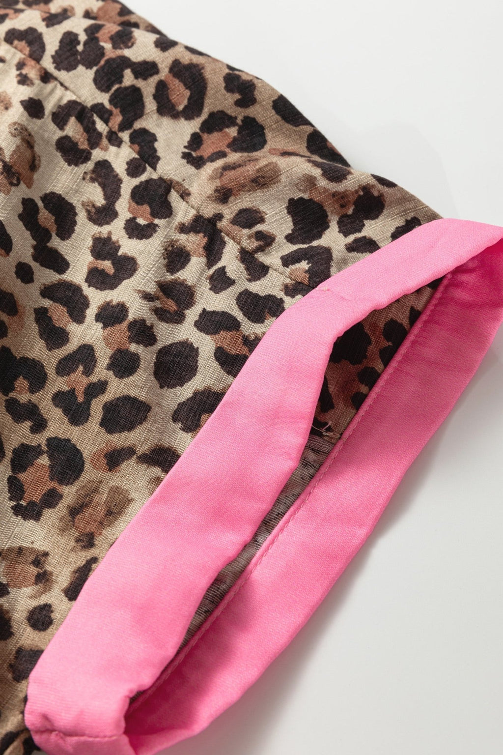 Leopard Contrast Trim Short Sleeve Shirt - Rooted & Reckless Co.