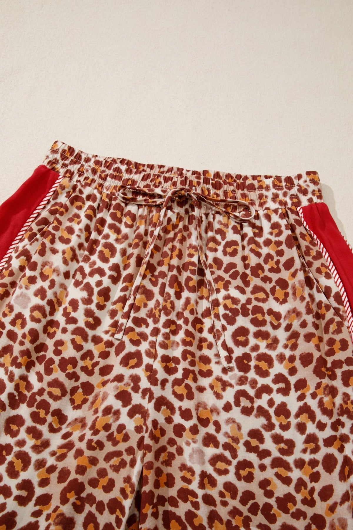 Leopard Contrast Trim Top and Pant Set - Rooted & Reckless Co.
