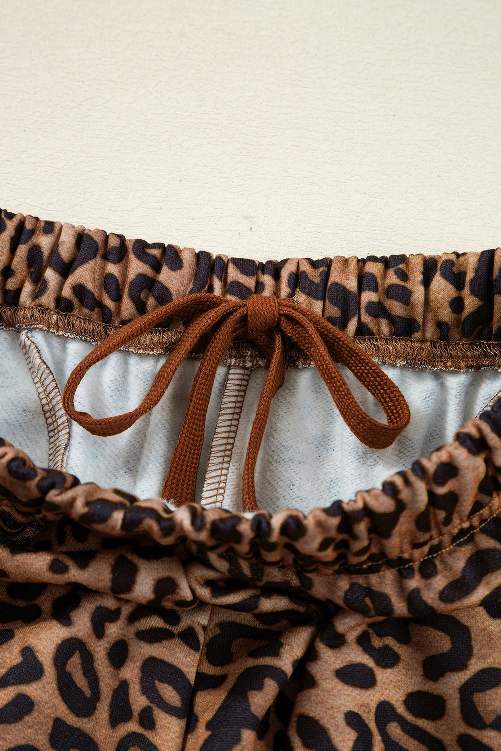 Leopard Contrast Trim Top and Pants Set - Rooted & Reckless Co.
