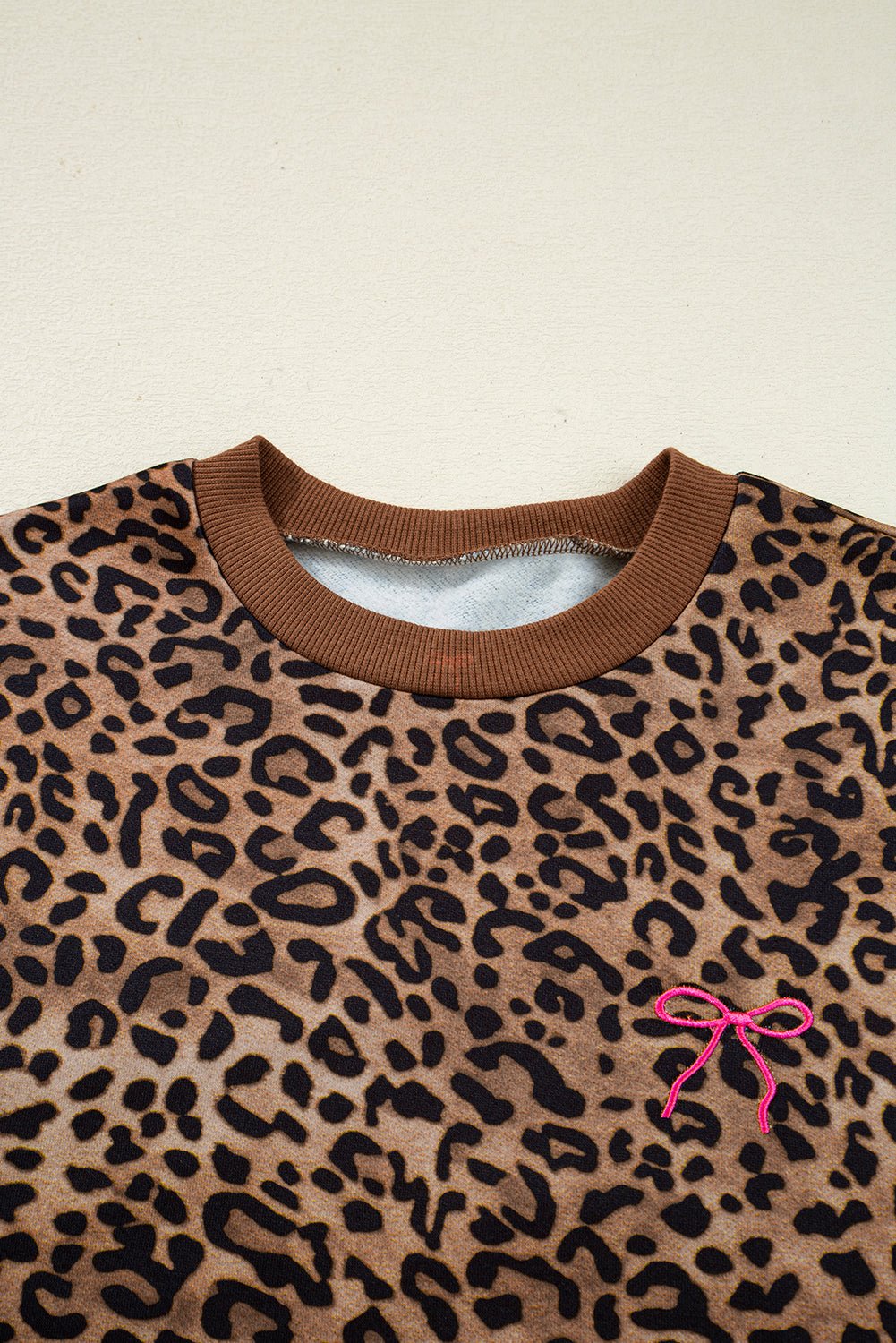 Leopard Contrast Trim Top and Pants Set - Rooted & Reckless Co.