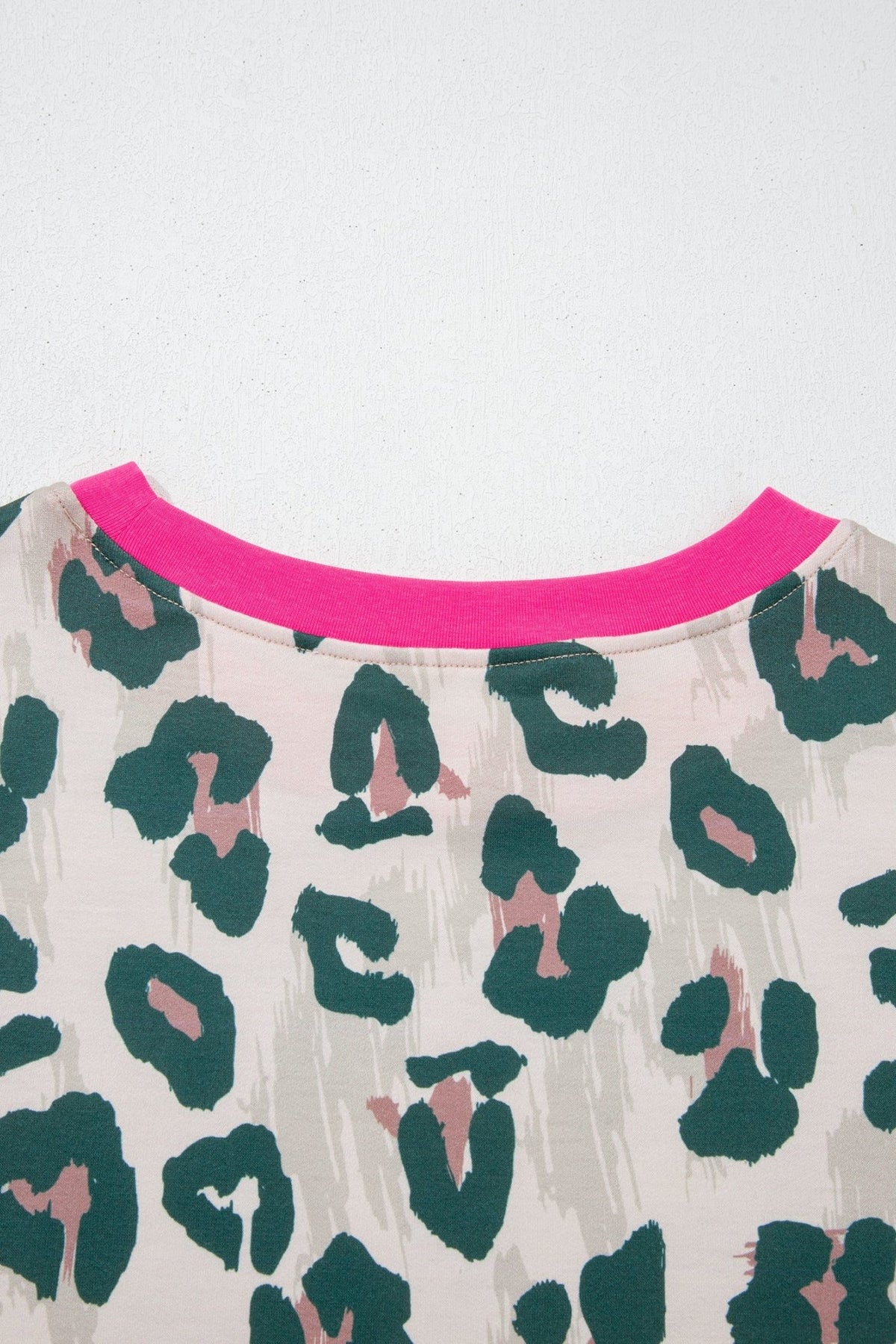 Leopard Contrast Trim Top & High Waist Shorts Set - Rooted & Reckless Co.