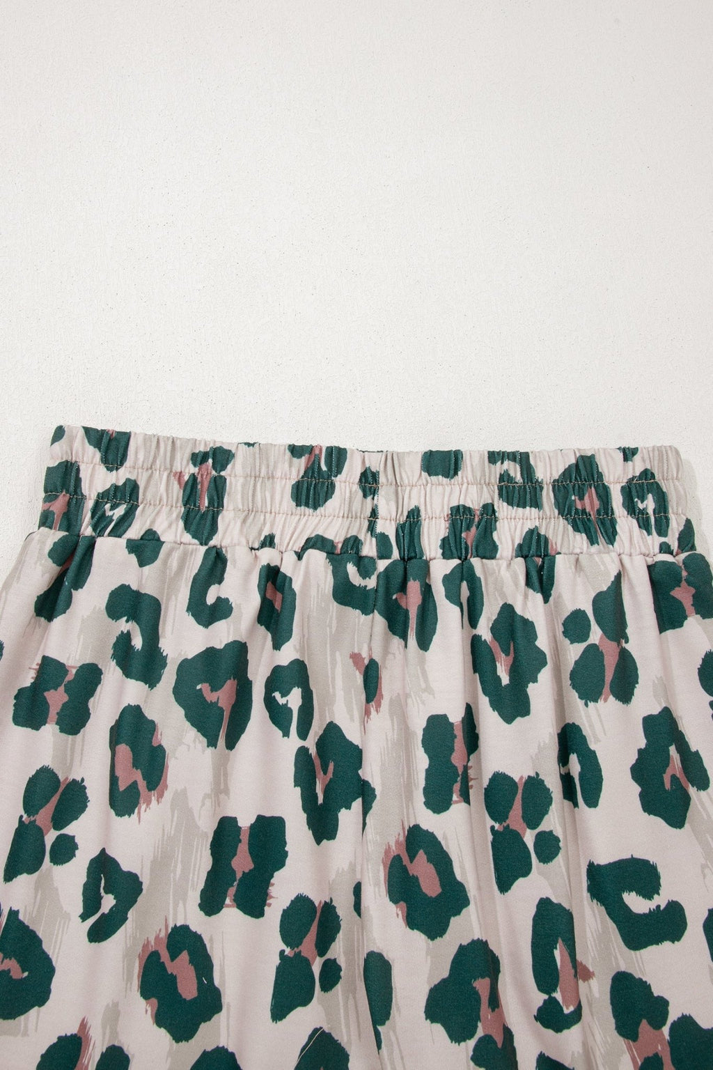 Leopard Contrast Trim Top & High Waist Shorts Set - Rooted & Reckless Co.