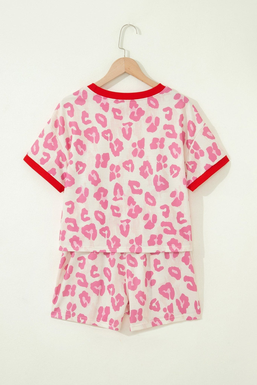 Leopard Contrast Trim Top & Loose Shorts Set - Rooted & Reckless Co.