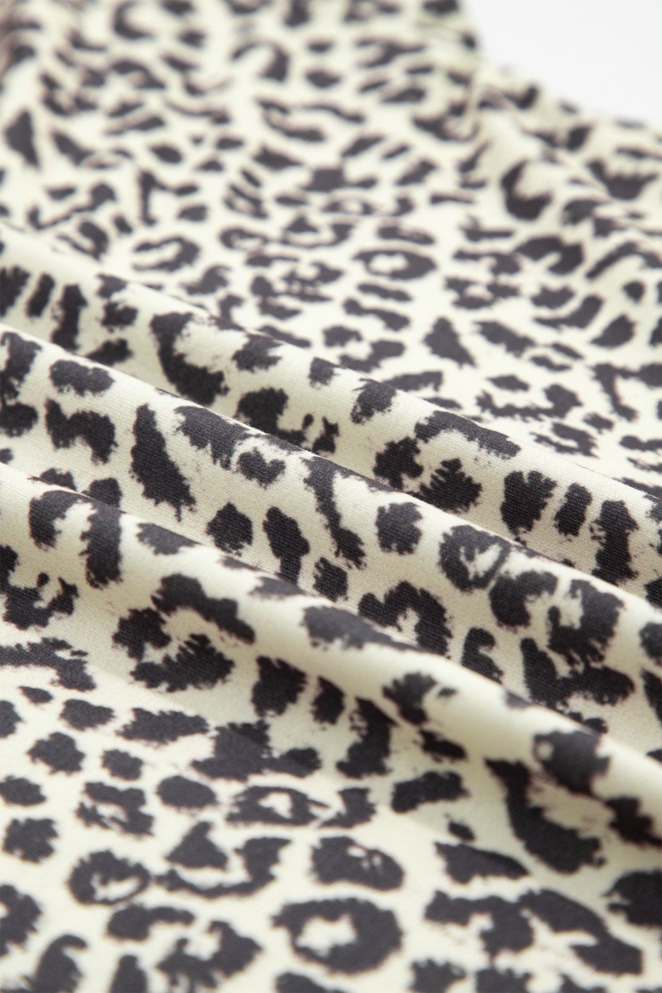 Leopard Contrast V-Neck Short Sleeve Top - Rooted & Reckless Co.