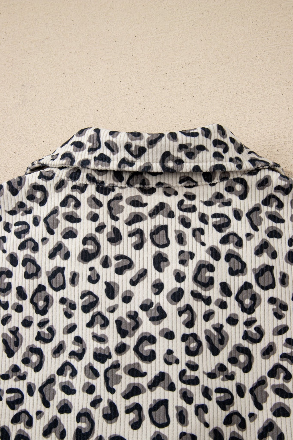 Leopard Corduroy Quarter-Zip Sweatshirt - Rooted & Reckless Co.