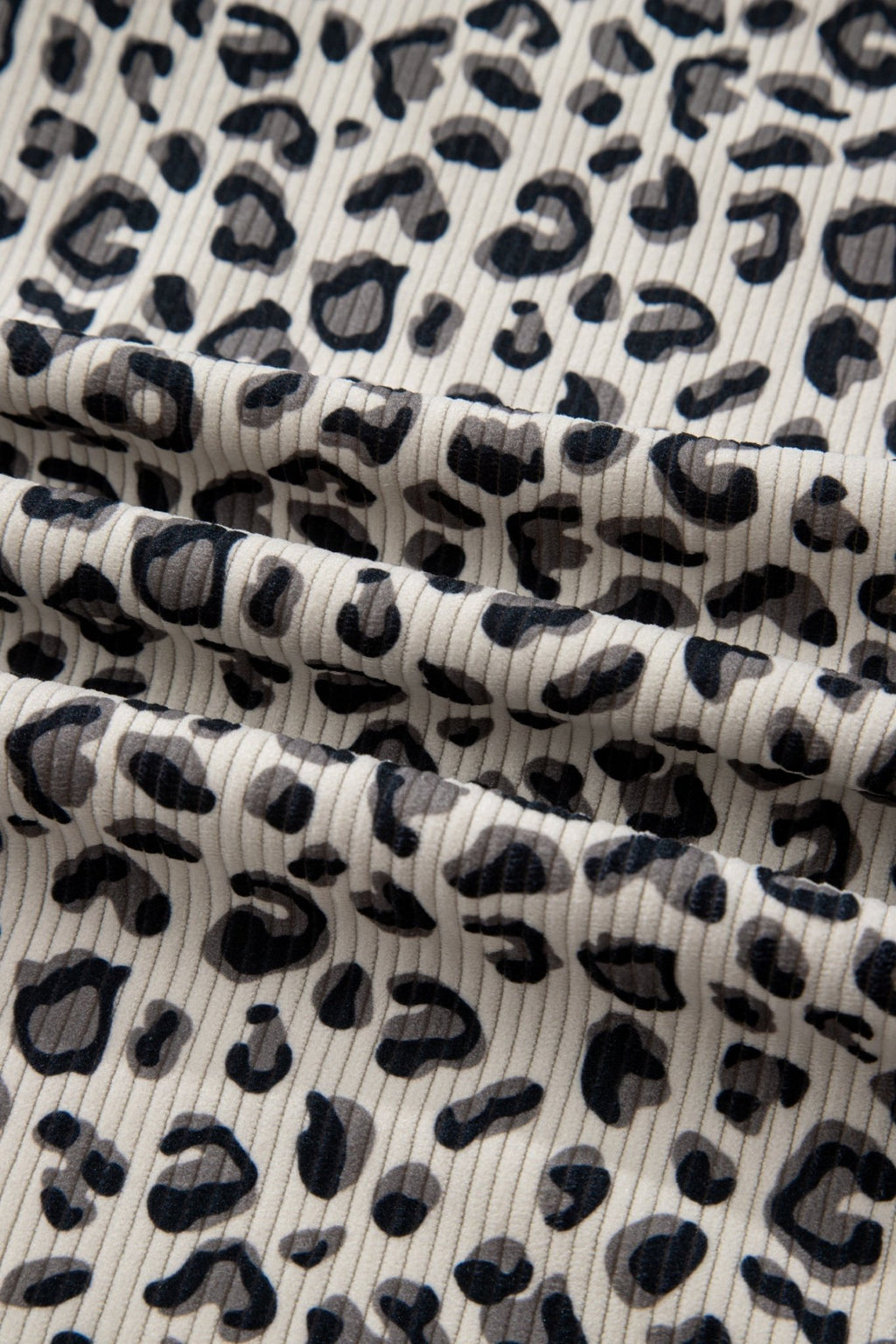 Leopard Corduroy Quarter-Zip Sweatshirt - Rooted & Reckless Co.