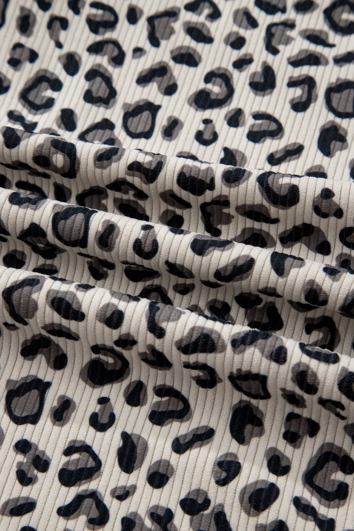 Leopard Corduroy Quarter-Zip Sweatshirt - Rooted & Reckless Co.