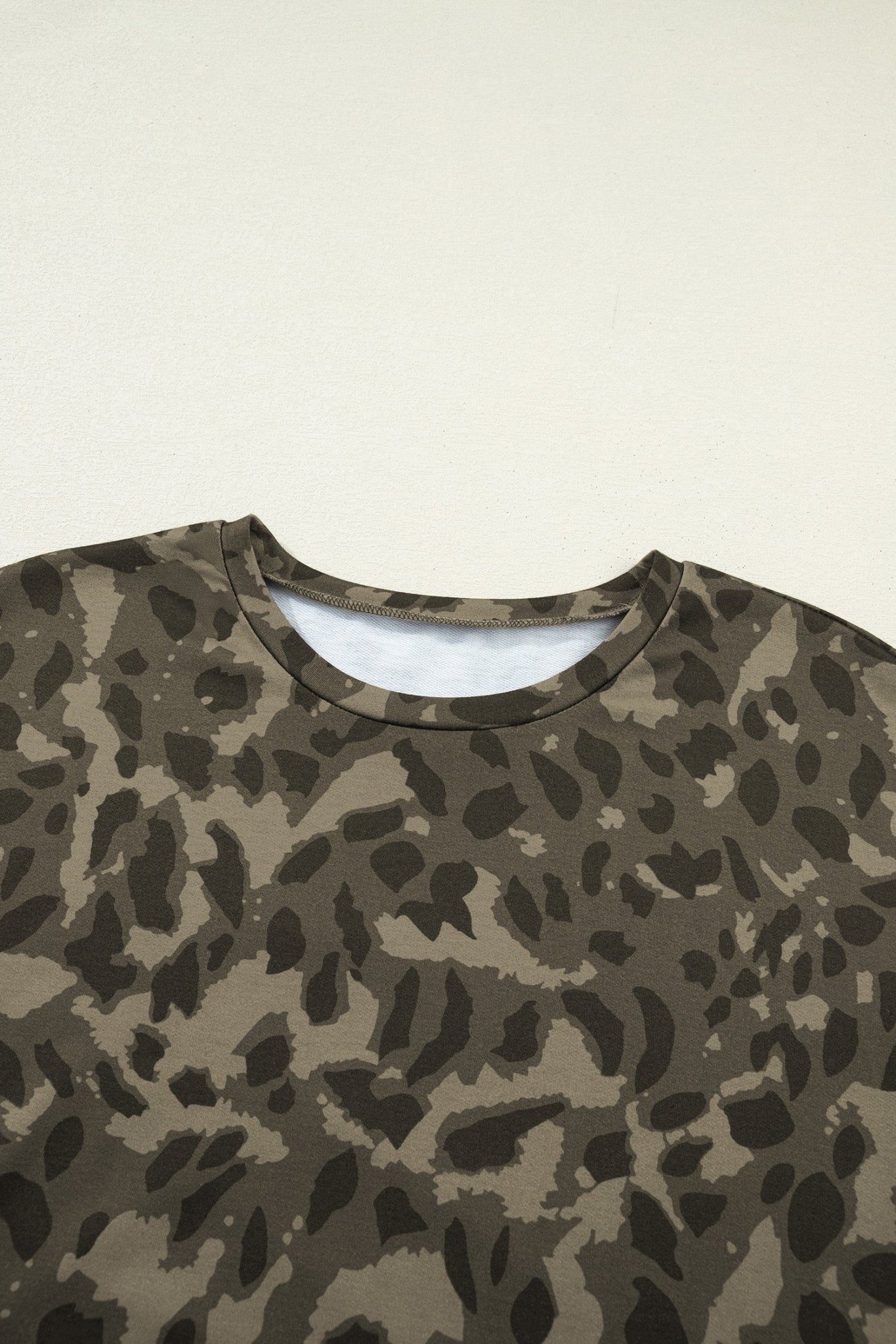 Leopard Crew Neck Tee & High Waist Shorts Set - Rooted & Reckless Co.