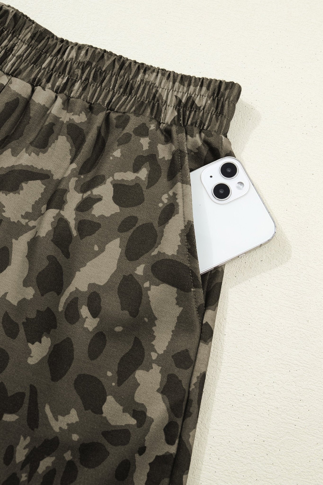 Leopard Crew Neck Tee & High Waist Shorts Set - Rooted & Reckless Co.