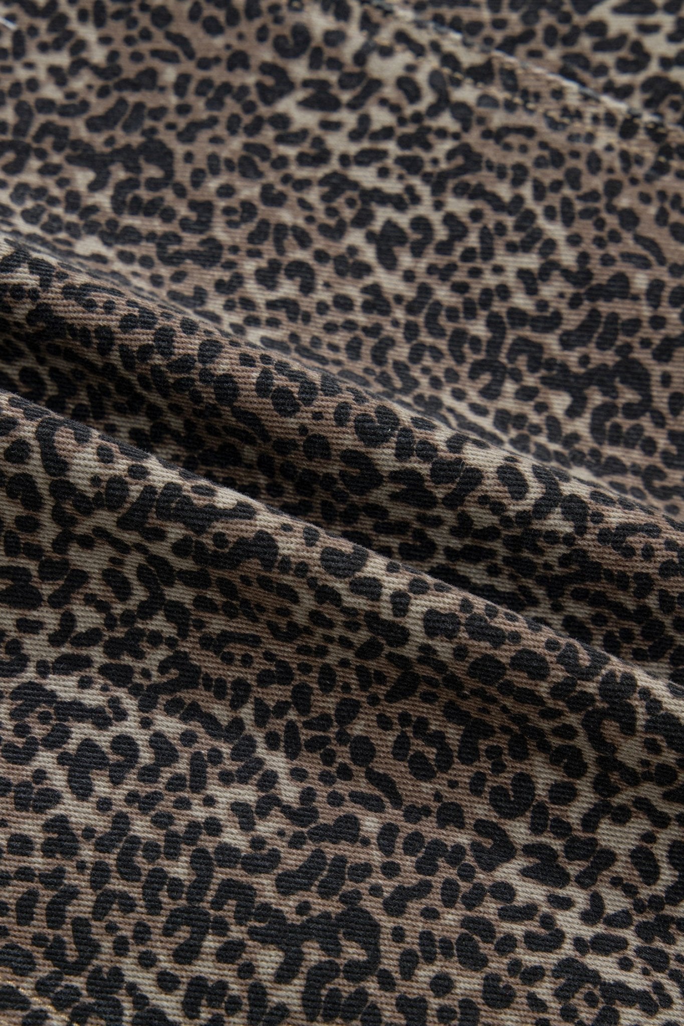 Leopard Denim Button Front Vest - Rooted & Reckless Co.